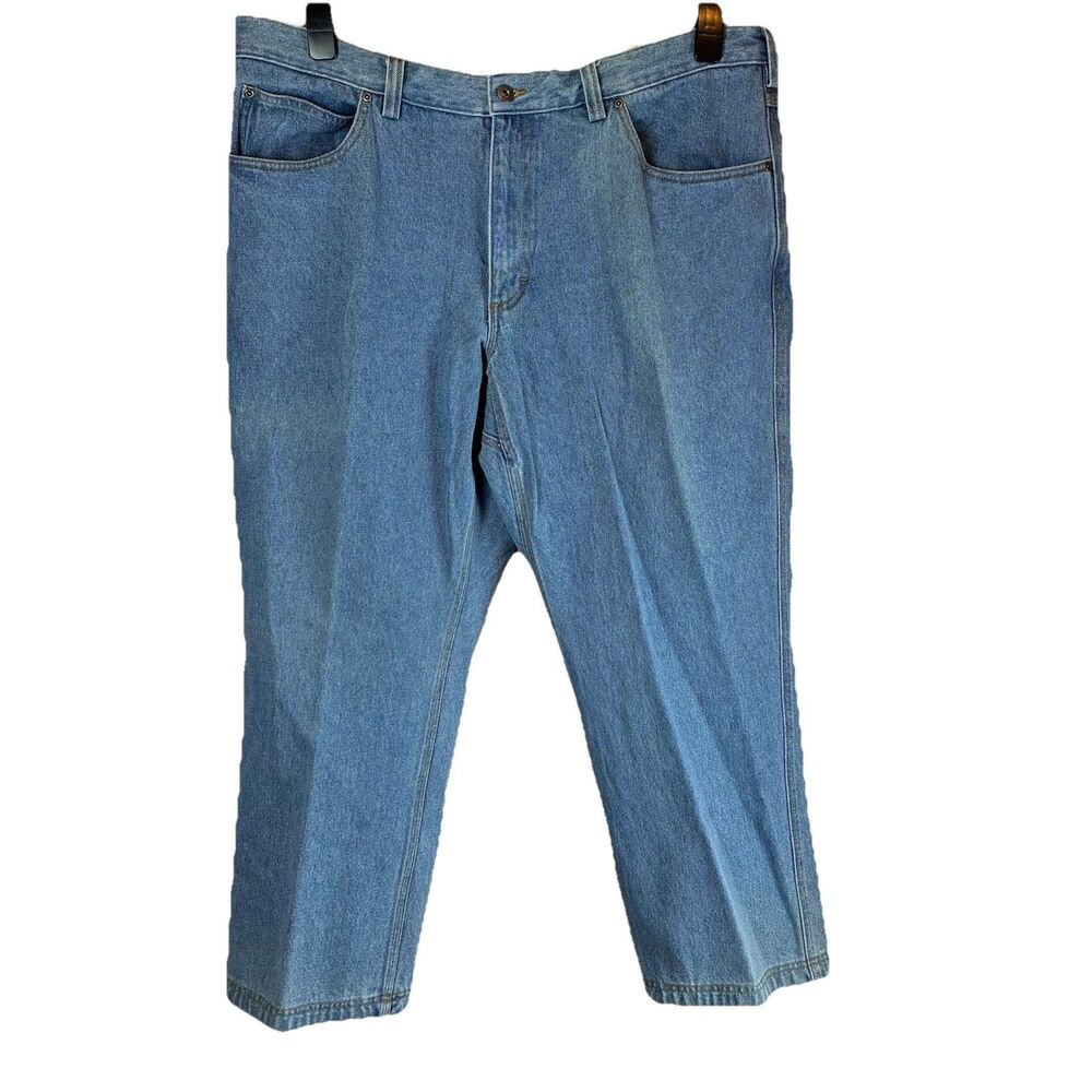 Duluth Trading Light Wash Jeans Mens Size 42(41)x28 Denim Cotton Workwear